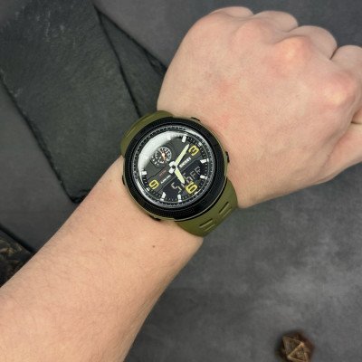 Мужские часы Skmei 1655AGBK Army Green-Black