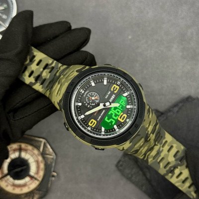 Мужские часы Skmei 1655CMGNBK Camo Green-Black