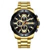 Чоловічий годинник Curren 8336 Gold-Black фото 2