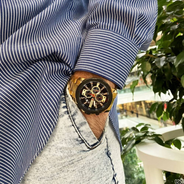 Чоловічий годинник Curren 8336 Gold-Black фото 8