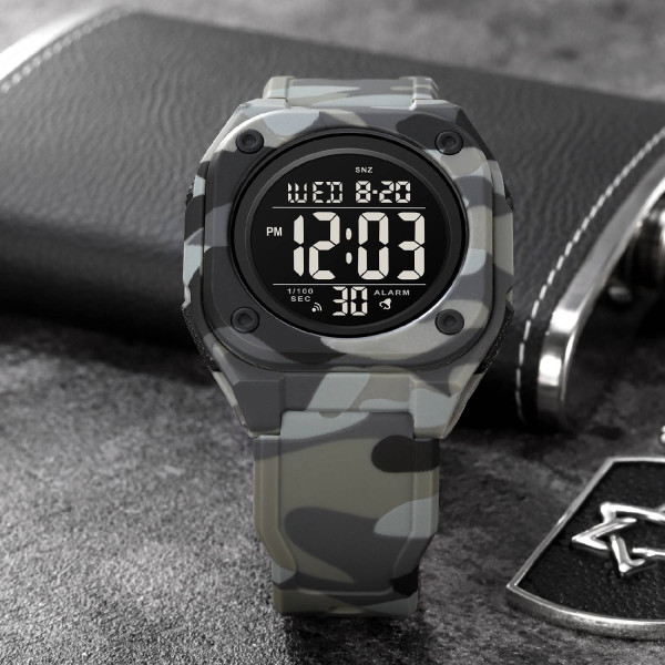 Мужские часы Skmei 2160CMGY Camo Grey фото 5