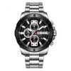 Чоловічий годинник Curren 8336 Silver-Black фото 2