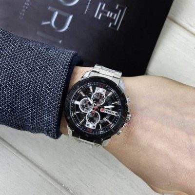 Curren 8336 Silver-Black