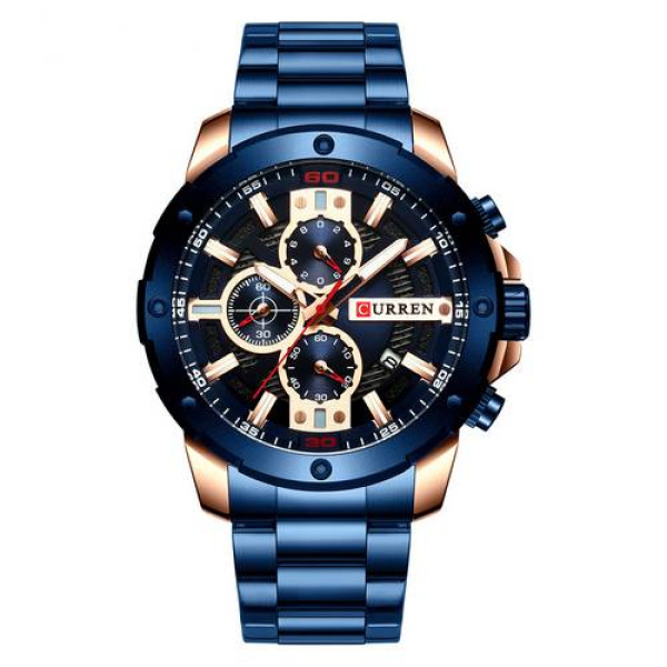 Мужские часы Curren 8336 Blue-Cuprum фото 1