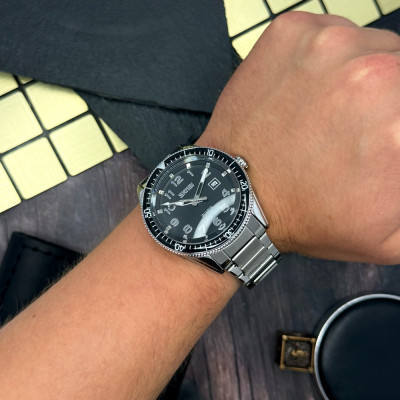 Мужские часы Skmei 9232SSIBK Silver/Black-steel strap
