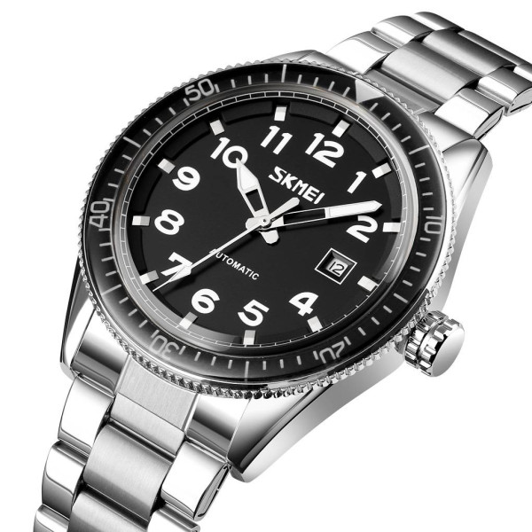 Мужские часы Skmei 9232SSIBK Silver/Black-steel strap фото 3