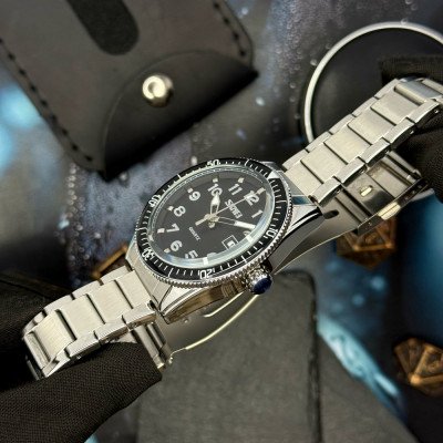Чоловічий годинник Skmei 9232SSIBK Silver/Black-steel strap