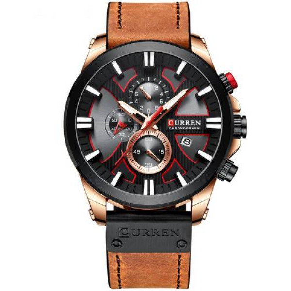 Мужские часы Curren 8346 Brown-Cuprum-Black фото 1