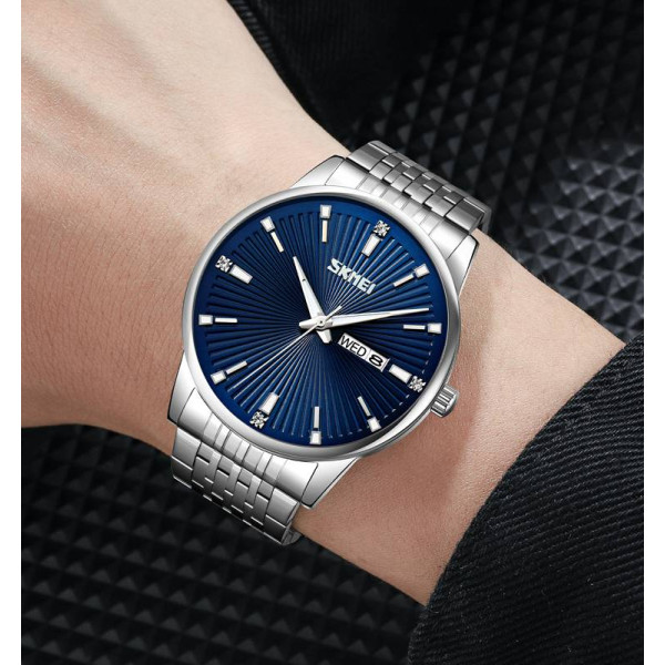 Чоловічий годинник Skmei 9323SIBU Silver-Blue фото 5