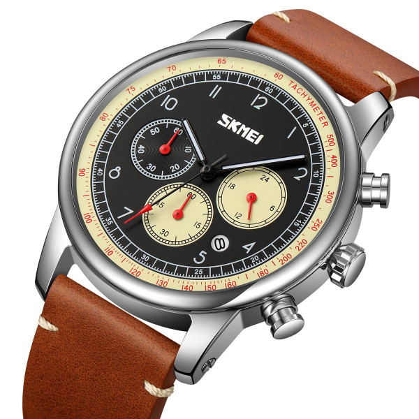 Чоловічий годинник Skmei 9318BEBN Beige-Brown фото 3