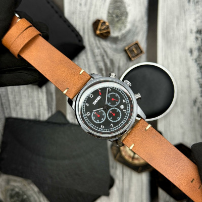 Чоловічий годинник Skmei 9318BKBN Black-Brown