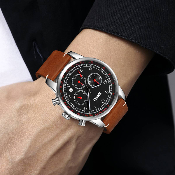 Чоловічий годинник Skmei 9318BKBN Black-Brown фото 4