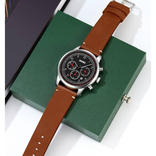 Чоловічий годинник Skmei 9318BKBN Black-Brown фото 5