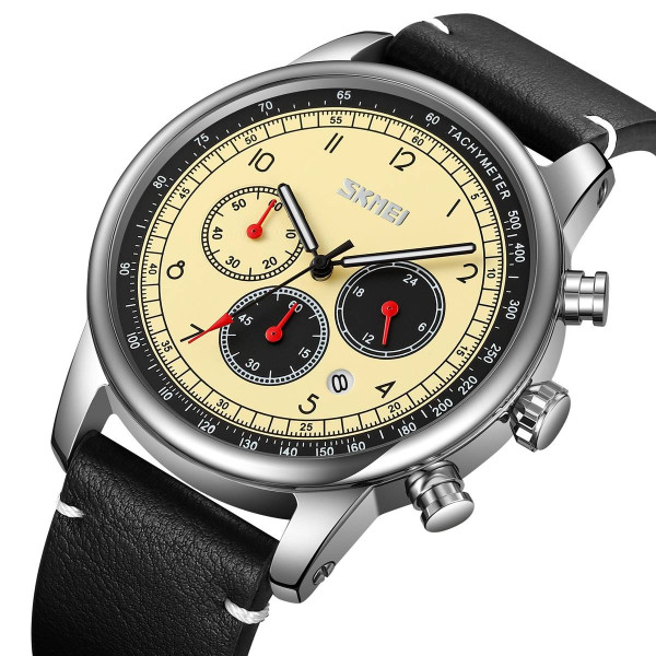 Мужские часы Skmei 9318BEBK Beige-Black фото 3