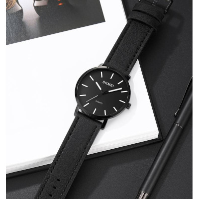 Skmei 1984LBK Black-leather belt