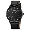 Чоловічий годинник Skmei 1984LBK Black-leather belt фото 2