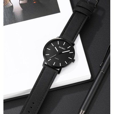 Skmei 1984LBK Black-leather belt