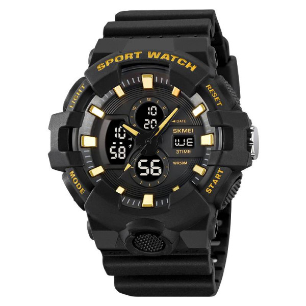 Чоловічий годинник Skmei 2117BKGD Black-Gold фото 1