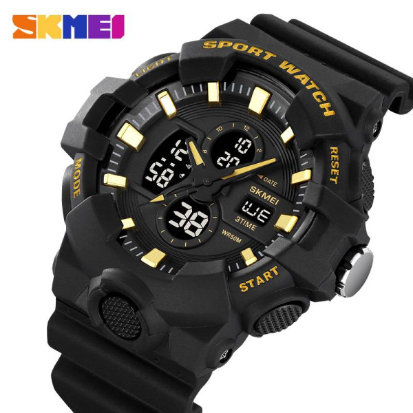 Чоловічий годинник Skmei 2117BKGD Black-Gold фото 3
