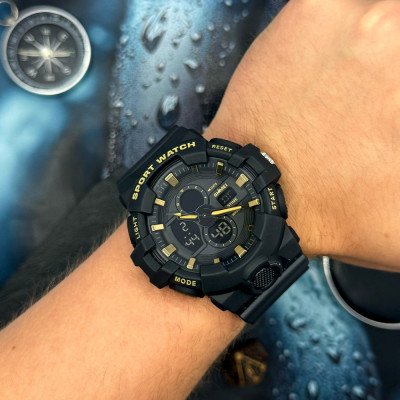 Чоловічий годинник Skmei 2117BKGD Black-Gold