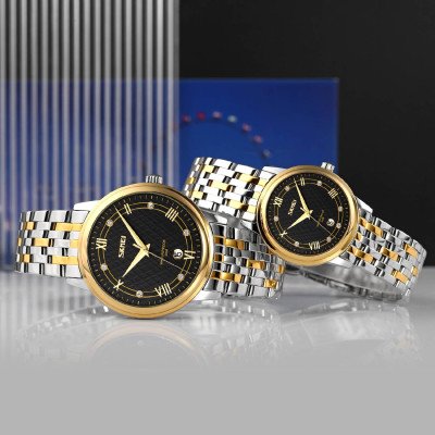 Skmei 9272TGDBK-S Gold/Silver-Black Lady