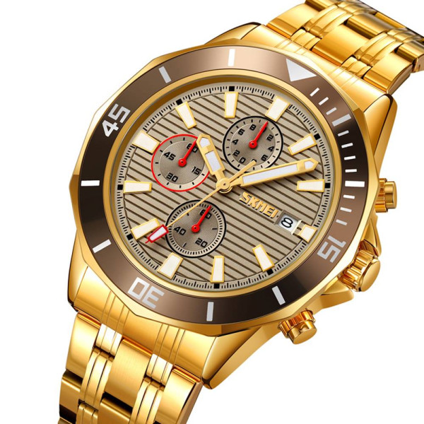 Чоловічий годинник Skmei 9335GDGY Gold-Grey фото 3