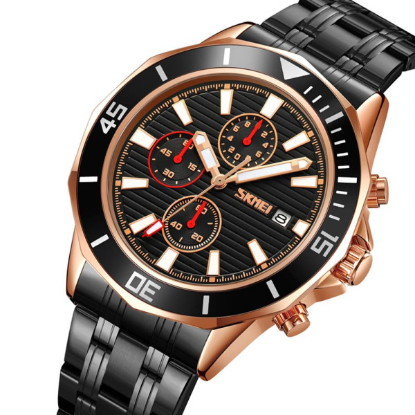 Чоловічий годинник Skmei 9335RGBK Rose Gold-Black фото 3