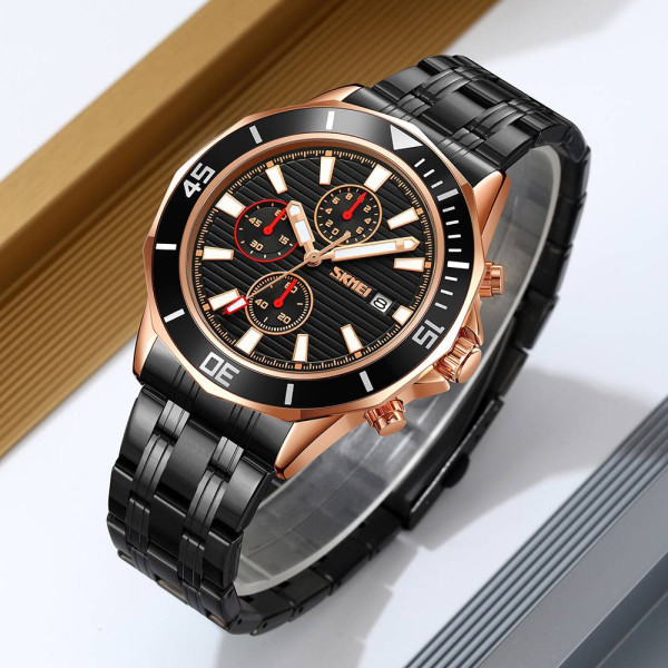 Чоловічий годинник Skmei 9335RGBK Rose Gold-Black фото 5