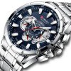 Чоловічий годинник Curren 8363 Silver-Blue фото 3