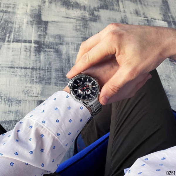 Мужские часы Curren 8363 Silver-Black фото 10