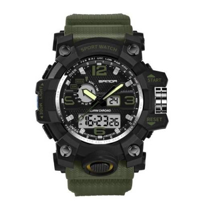 Мужские часы Sanda 742 Green-Black