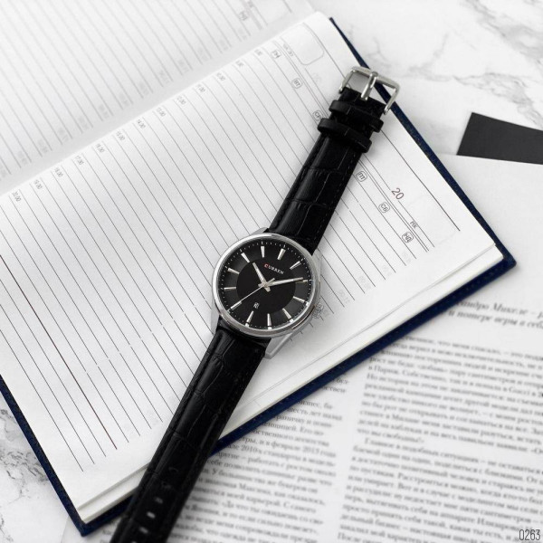 Мужские часы Curren 8365 Silver-Black фото 5