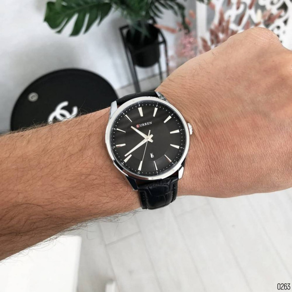 Чоловічий годинник Curren 8365 Silver-Black фото 9