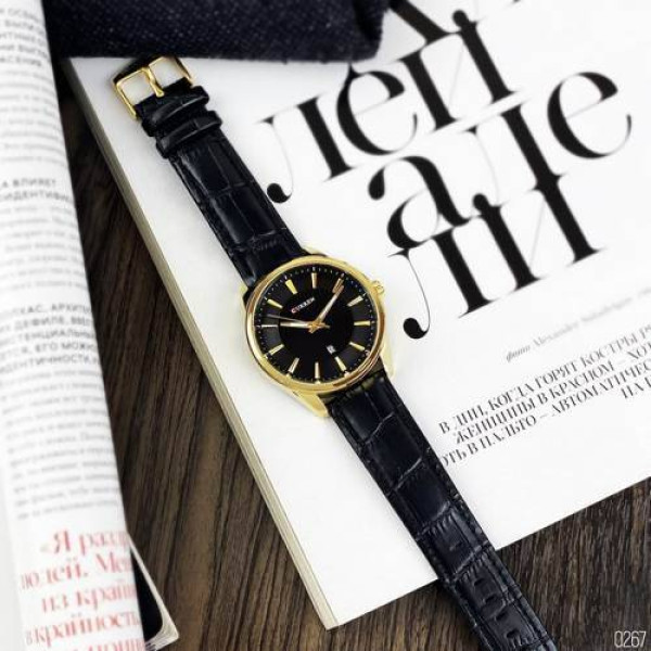 Чоловічий годинник Curren 8365 Black-Gold фото 6