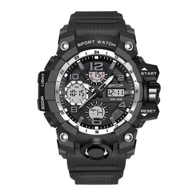 Мужские часы Sanda 6021 Black-Silver