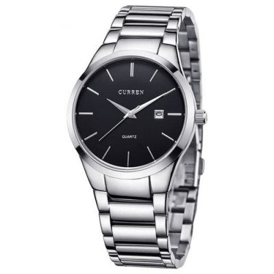 Чоловічий годинник Curren 8106 Silver-Black