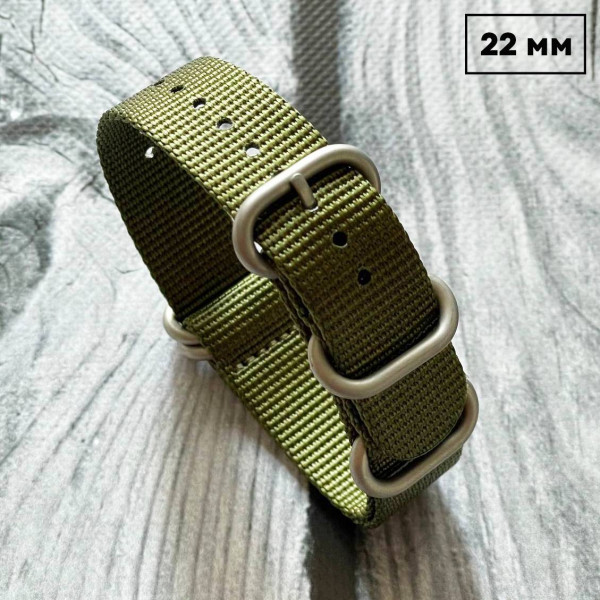 Ремінець Nato Green 22 мм фото 1