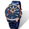 Чоловічий годинник Curren 8415 Blue-Gold фото 3