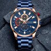 Чоловічий годинник Curren 8415 Blue-Gold фото 5
