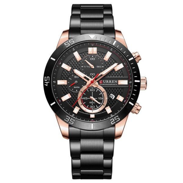 Чоловічий годинник Curren 8417 Black-Gold фото 1