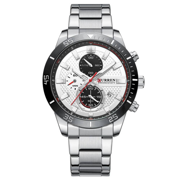 Чоловічий годинник Curren 8417 Silver-Black фото 1