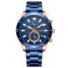 Чоловічий годинник Curren 8417 Blue-Gold фото 2