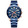 Чоловічий годинник Curren 8417 Blue-Gold фото 2