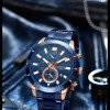 Чоловічий годинник Curren 8417 Blue-Gold фото 4