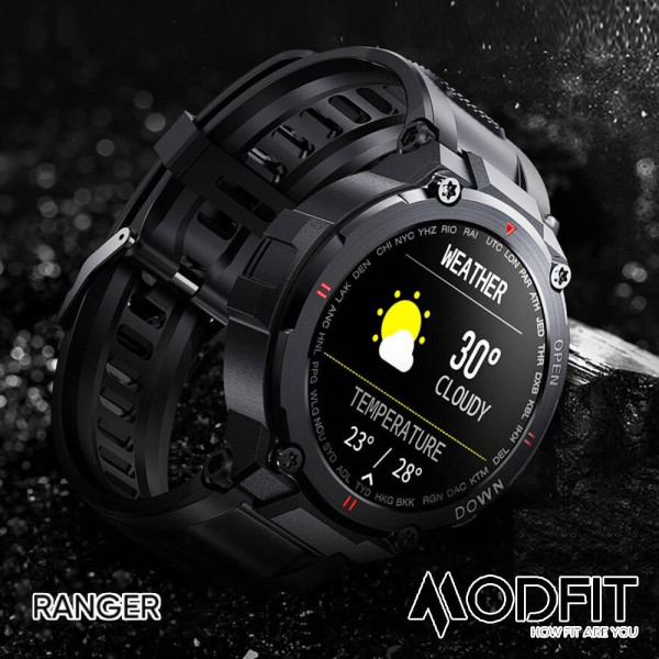 Смарт часы Modfit Ranger All Black 36 мм. фото 19