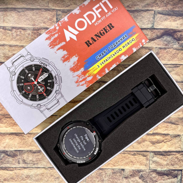 Смарт часы Modfit Ranger All Black 36 мм. фото 20