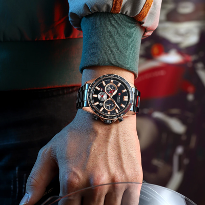 Curren 8418 Black-Gold