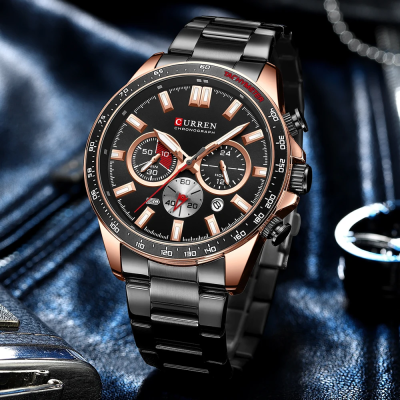 Curren 8418 Black-Gold