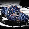 Мужские часы Curren 8418 Blue-Gold фото 4