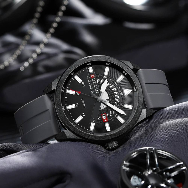 Мужские часы Curren 8421 Gray-Black фото 5